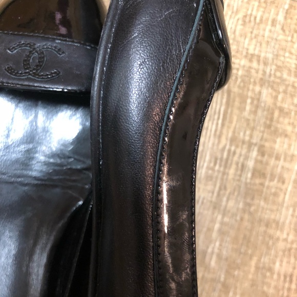 Authentic Chanel CC logo ballerina flats Sz 37 - Picture 8 of 8